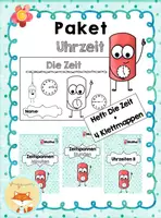Vorschau - Arbeitsblätter - Materialpaket - Uhrzeit - Deckblatt