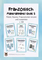 Vorschau - Arbeitsblätter - Materialpaket Unité 2 Französisch Dis Donc 6 inkl. Arbeitsblätter - Deckblatt