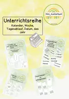Vorschau - Arbeitsblätter - Unterrichtsreihe Kalender, Jahr, Tagesablauf, Datum - Deckblatt