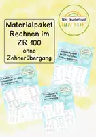 Vorschau - Arbeitsblätter - Materialpaket Rechnen im Zahlenraum 100 ohne ZÜ - Deckblatt