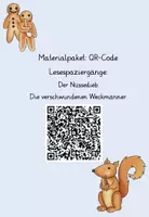 Vorschau - Arbeitsblätter - Materialpaket QR-Code Lesespaziergänge - Deckblatt