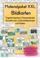 Vorschau - Bildkarten - Materialpaket XXL Bildkarten Tagestransparenz, Klassendienste, Sozialformen, Unterrichtstechniken und Medien - Deckblatt