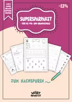 Vorschau - Arbeitsblätter - Supersparpaket Buchstaben und Zahlen lernen mit Umlauten und Schwungübungen - Deckblatt