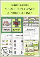 Vorschau - Arbeitsblätter - Materialpaket DIRECTIONS & PLACES IN TOWN - Deckblatt