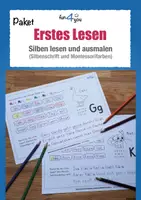 Vorschau - Arbeitsblätter - Erstes Lesen 2 - Silben lesen und ausmalen - Deckblatt