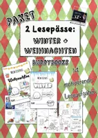 Vorschau - Mal- und Bastelvorlagen - PAKET: Lesepass Weihnachten + Winter (Buddybooks) - Deckblatt