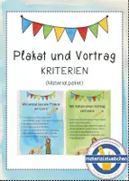 Vorschau - Arbeitsblätter - Materialpaket - Kriterien für Plakat und Vortrag - Deckblatt