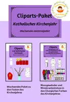 Vorschau - selbst erstellte Cliparts/Grafiken - Cliparts: Katholisches Kirchenjahr + Messgewänder in liturgischen Farben - Deckblatt