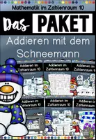 Vorschau - Arbeitsblätter - Das Paket - Addition mit dem Schneemann im Zahlenraum 10 - Deckblatt