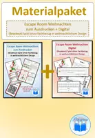 Vorschau - Spiele - Materialpaket Escape Room Breakout Weihnachten digital und analog - Deckblatt