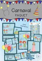 Vorschau - Stationenlernen - Carnaval - MATERIALPAKET / SPARPAKET / SPARSET / BUNDLE - Deckblatt