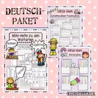 Vorschau - Arbeitsblätter - Deutsch Materialpaket Klasse 1-4 | Arbeitsblätter & Minihefte | Lesen Schreiben Grammatik - Deckblatt