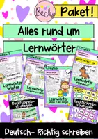 Vorschau - Stundenentwürfe - Rund um Lernwörter (Paket) - Deckblatt