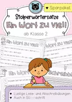 Vorschau - Arbeitsblätter - SPARPAKET | Ein Wort zu viel | Stolperwörtersätze ab Klasse 2 - Deckblatt