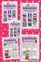 Vorschau - Arbeitsblätter - Rechenmalblätter | Winter & Weihnachten | Mathe Klasse 1-4 - Deckblatt