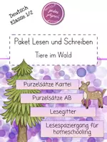 Vorschau - Arbeitsblätter - 🌳 Paket Lesen und Schreiben Thema „Wald“ - Deckblatt