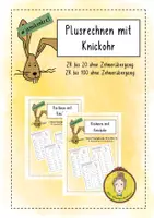Vorschau - Arbeitsblätter - Bundle: Plusrechnen mit Knickohr ohne Zehnerübergang 1/2 - Deckblatt