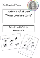 Vorschau - Arbeitsblätter - Materialpaket Englisch Wintersports Homeschooling - Deckblatt