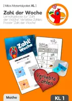 Vorschau - Stationenlernen - Lernangebote zur "Zahl der Woche" & "Verliebte Zahlen" - Deckblatt