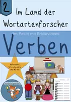 Vorschau - Unterrichtsreihen - Homeschooling Paket Verben Übungsheft und 2 Lernvideos Wortarten Montessori - Deckblatt