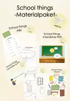 Vorschau - Arbeitsblätter - SCHOOL THINGS - MATERIALPAKET - Deckblatt