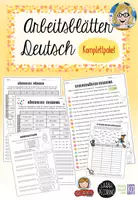 Vorschau - Arbeitsblätter - Arbeitsblätter Deutsch Klasse 3 / 4: Lesen, Grammatik, Rechtschreibung Komplettpaket - Deckblatt