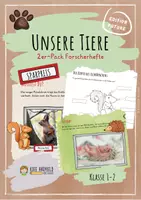 Vorschau - Stundenentwürfe - Unsere Tiere - 2er-Pack Forscherhefte - Eichhörnchen & Igel - Deckblatt