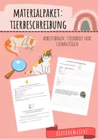 Vorschau - Stundenentwürfe - Materialpaket: Tierbeschreibung ABs - Deckblatt