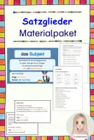 Vorschau - Arbeitsblätter - Satzglieder - Materialpaket - Deckblatt