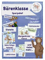 Vorschau - Mal- und Bastelvorlagen - Sparpaket Bärenklasse mit Waldtieren (wachsendes) - Deckblatt