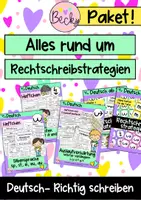 Vorschau - Stundenentwürfe - Paket Rechtschreibstrategien Klasse 3 und 4 (Bundle) - Deckblatt
