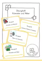 Vorschau - Arbeitsblätter - Mini Übungshefte Paket Längen - Deckblatt