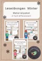 Vorschau - Arbeitsblätter - Leseübungen Winterkinder (Logicals, Lese- und Malblätter) - Deckblatt