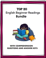 Vorschau - Arbeitsblätter - Englisch als Fremdsprache Lesungen Paket: TOP 20 BEGINNER Readings BUNDLE @45% off! - Deckblatt