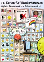 Vorschau - Bildkarten - Bildkartenpaket - Videokonferenzen / Distanzlernen / Homeschooling - Deckblatt
