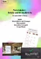 Vorschau - Arbeitsblätter - Materialpaket zu Brüchen und Dezimalbrüchen - Deckblatt
