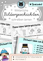 Vorschau - Unterrichtsreihen - SPARPAKET | Winterliche Bildergeschichten schreiben lernen - Deckblatt