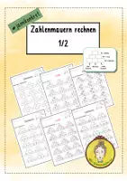 Vorschau - Arbeitsblätter - Zahlenmauern rechnen für das ganze Schuljahr 1/2 - Deckblatt