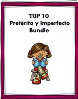 Vorschau - Arbeitsblätter - Imperfecto y Préterito: Top 10 Productos @40% Rabatt: Spanisches Paket - Deckblatt