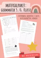 Vorschau - Unterrichtsreihen - Materialpaket: Grammatik 5./6. Klasse - Deckblatt