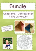 Vorschau - Arbeitsblätter - Bundle - Jahreszeiten Quadrama und Jahresuhr #silvesterknaller23 - Deckblatt