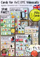 Vorschau - Bildkarten - Picture / Word Cards for Video Calls / Conferences SPARPAKET - Deckblatt