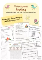 Vorschau - Arbeitsblätter - Frühling | Arbeitsblätter Deutsch | Materialpaket Homeschooling - Deckblatt
