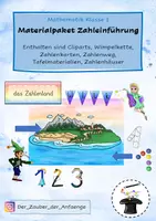 Vorschau - Fördermaterial/Inklusion - Zahleinführung - Material zum Buch "Komm mit ins Zahlenland" - Deckblatt