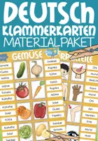 Vorschau - Stationenlernen - Klammerkarten Materialpaket Deutsch und Deutsch als Zweitsprache - Deckblatt