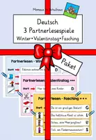 Vorschau - Arbeitsblätter - Paket: 3 Partnerlesekarten Spiele - Deckblatt