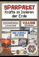 Vorschau - Stundenentwürfe - Kräfte im Inneren der Erde - SPARPAKET (Aufbau der Erde, Vulkane, Erdbeben) - Deckblatt