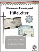 Vorschau - Arbeitsblätter - Materialpaket Geschichte in der Grundschule inkl. Mittelalter Kartei - Deckblatt
