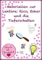 Vorschau - Mal- und Bastelvorlagen - Materialien zur Lektüre: Rico, Oskar und die Tieferschatten - Deckblatt