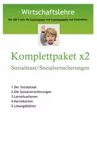 Vorschau - Arbeitsblätter - Kombi-paket x2: Sozialstaat und Sozialversicherungen - Deckblatt